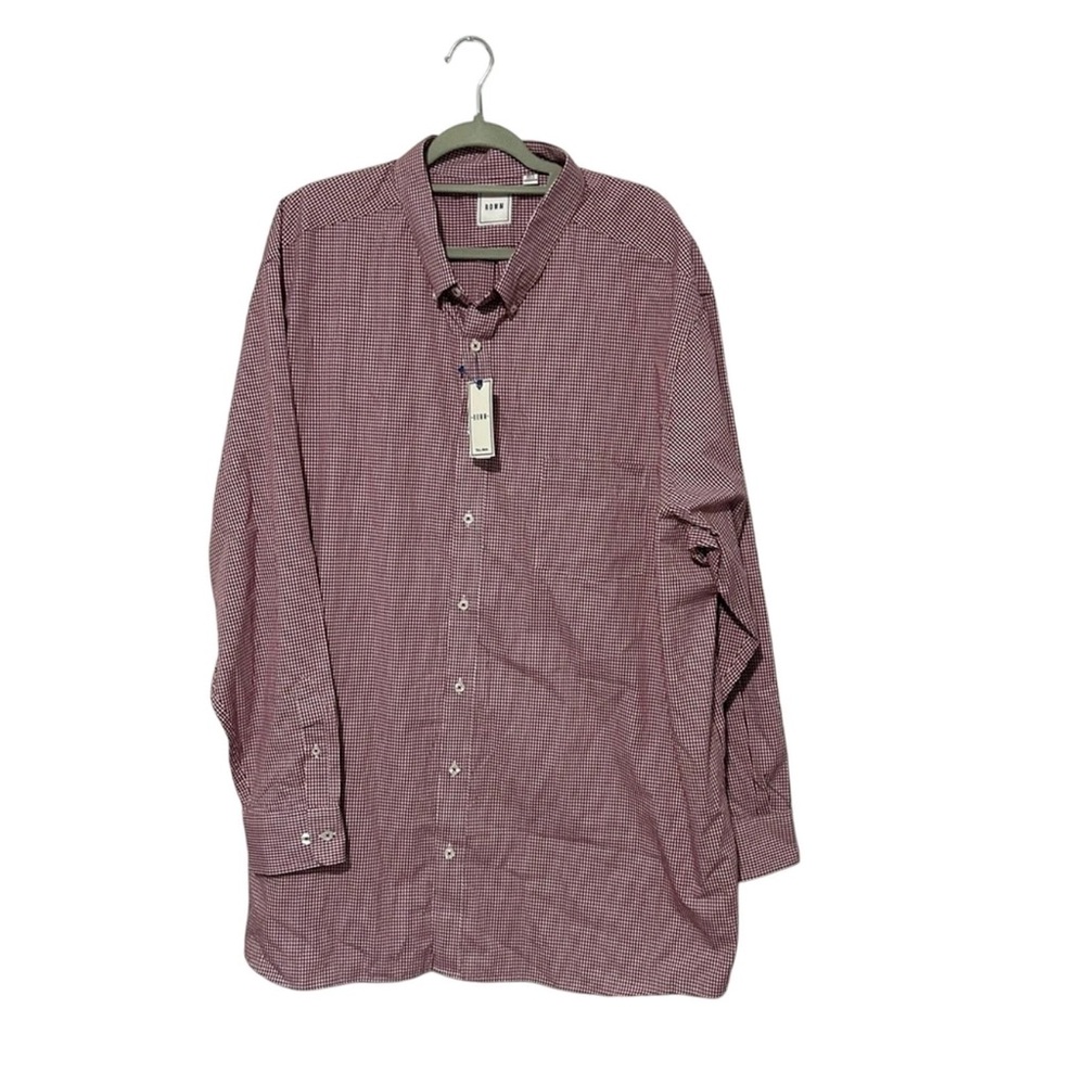 ROWM Red Plaid Button Down Mens Shirt Size 4XT NWT